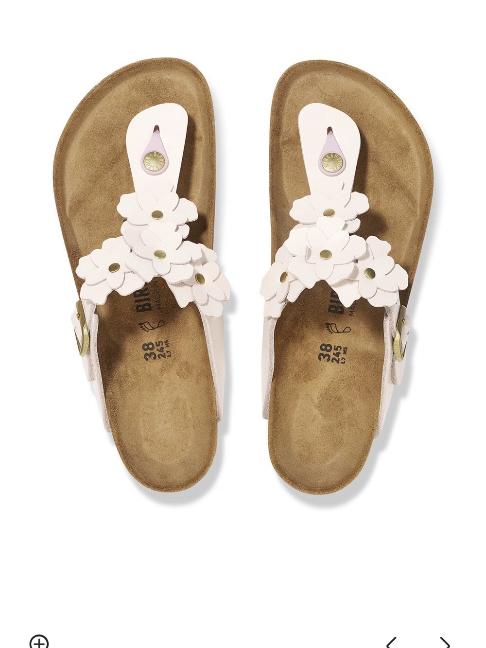 Gizeh Flower Embellishment Birkenstocks - Picture 1 of 8